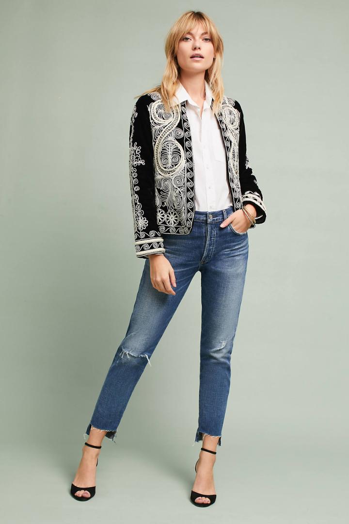 Raga Winston Velvet Embroidered Jacket