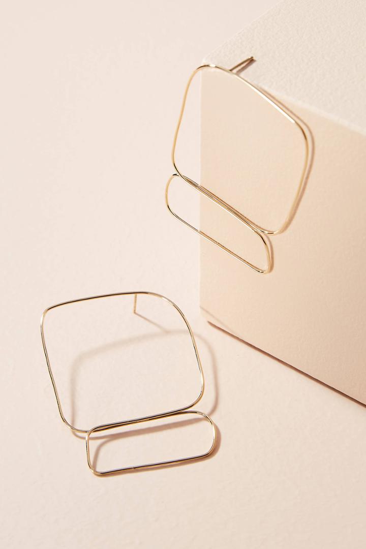 Two Hills Hollow Square Drop Earrings