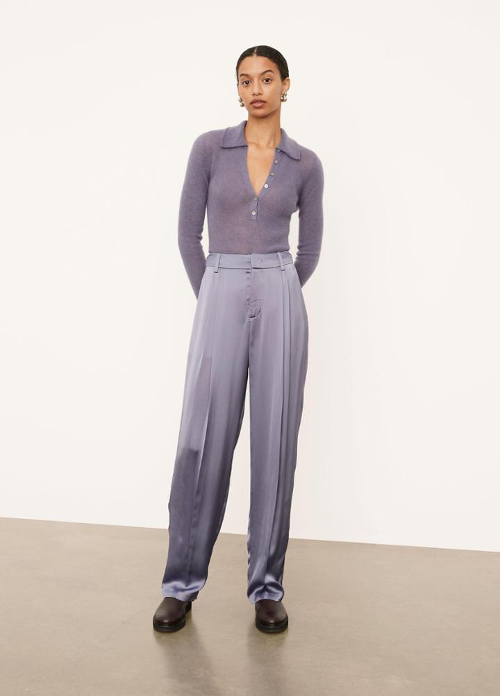 Vince Pleat Front Shiny Pant