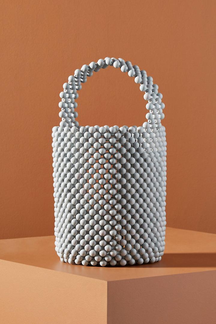 Anthropologie Theodora Beaded Basket Bag