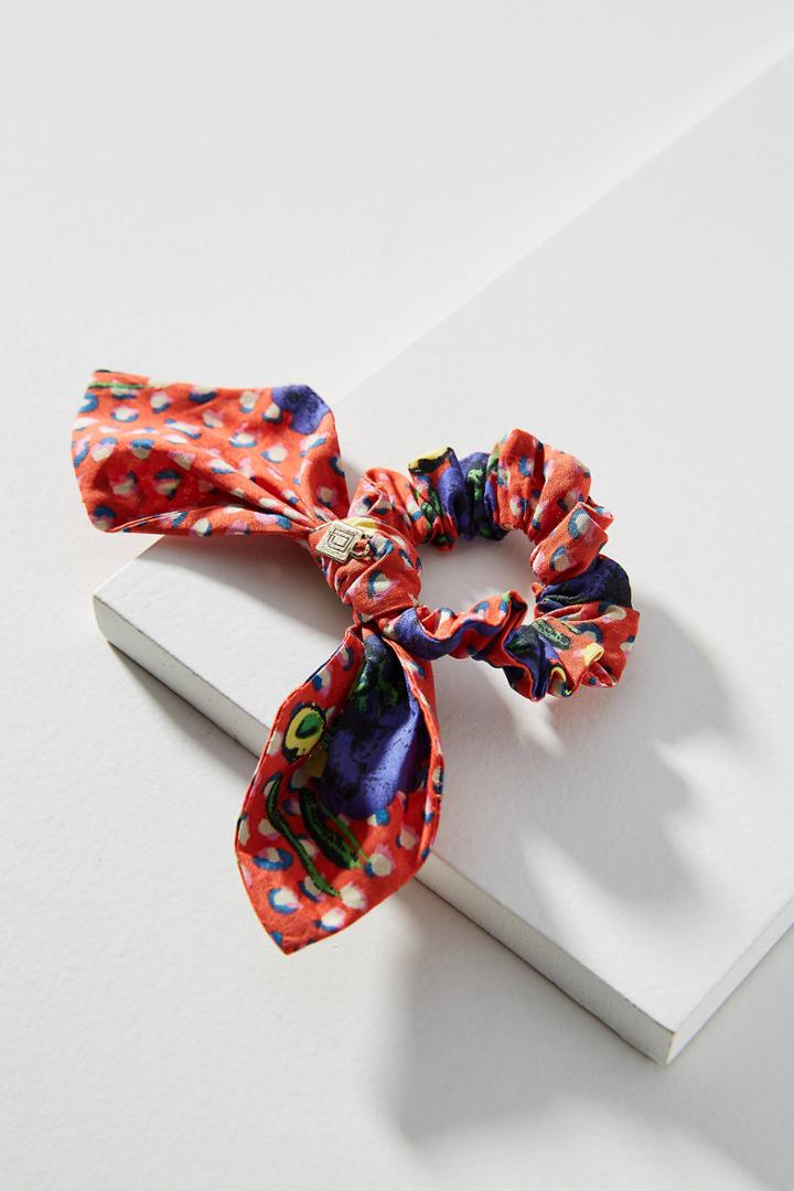 Anthropologie Pretty In Patterns Bow Ponytail Holder