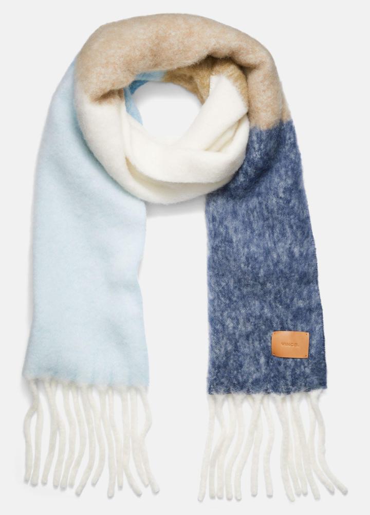 Vince Brushed Alpaca Oversized Striped Scarf