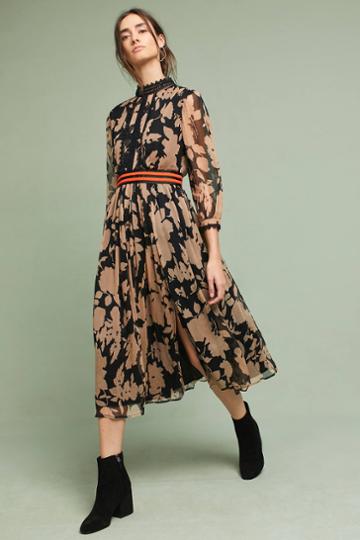 Atsu Floral High-neck Maxi Dress