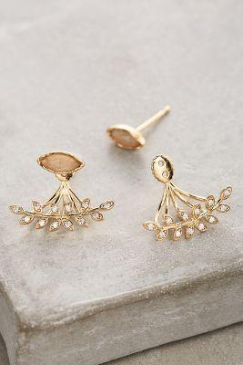 Anthropologie Almond Leaf Earrings