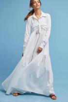 Mara Hoffman Poplin Tie-front Maxi Shirt Dress