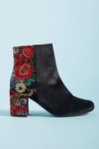 Coral Blue Embellished Ankle Boots
