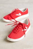 Tretorn Red Canvas Sneakers