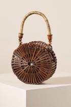 Anthropologie Wooden Top-handled Tote