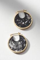 Anthropologie Petite Solar Eclipse Hoop Earrings