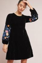 Seen Worn Kept Michie Embroidered Velvet Dress