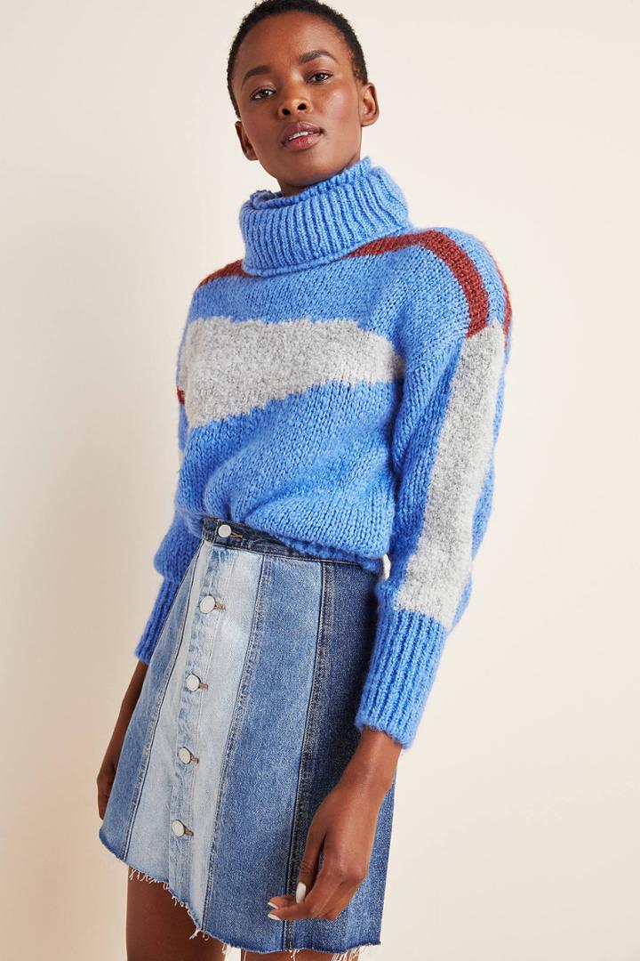 Blanknyc Tawny Contrast Denim Mini Skirt