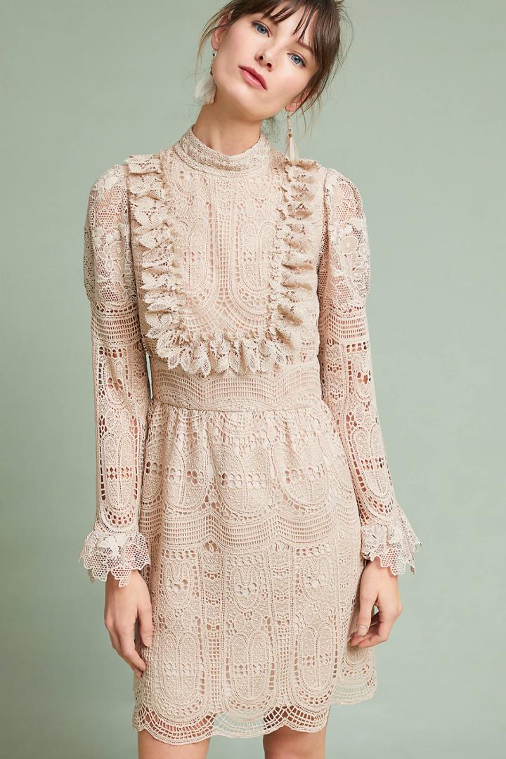 Anna Sui Scalloped Lace Dress