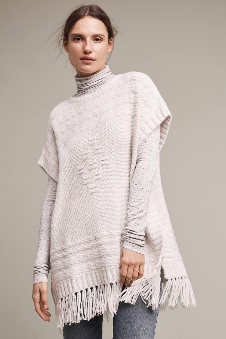 Velvet By Graham & Spencer Freja Fringed Poncho