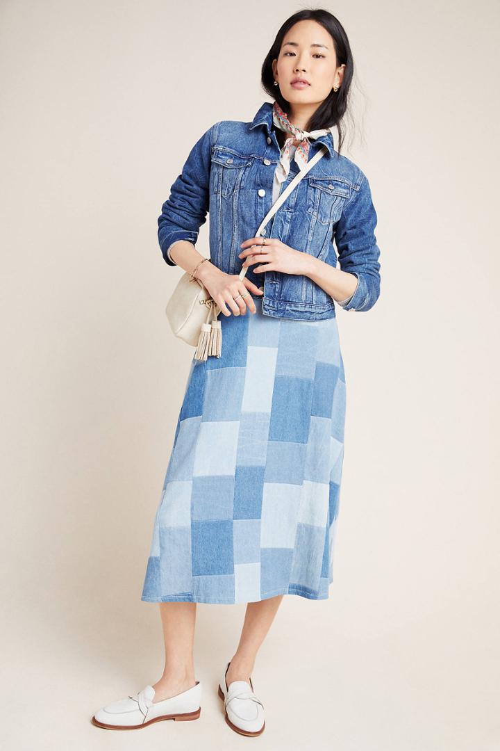 Corey Lynn Calter Tess Patchwork Midi Skirt