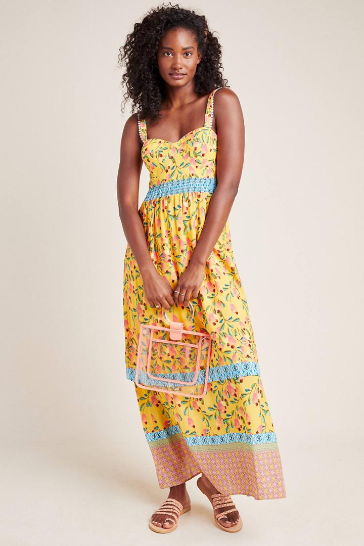 Farm Rio For Anthropologie Anjou Maxi Dress