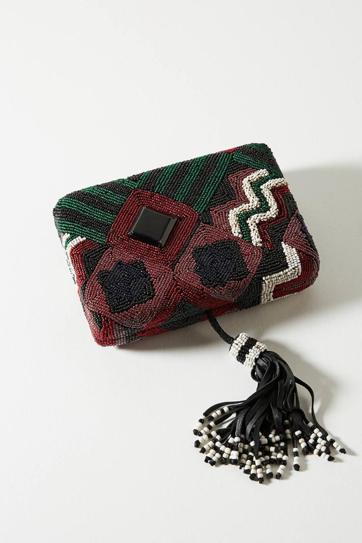 Maliparmi Geometric Beaded Clutch