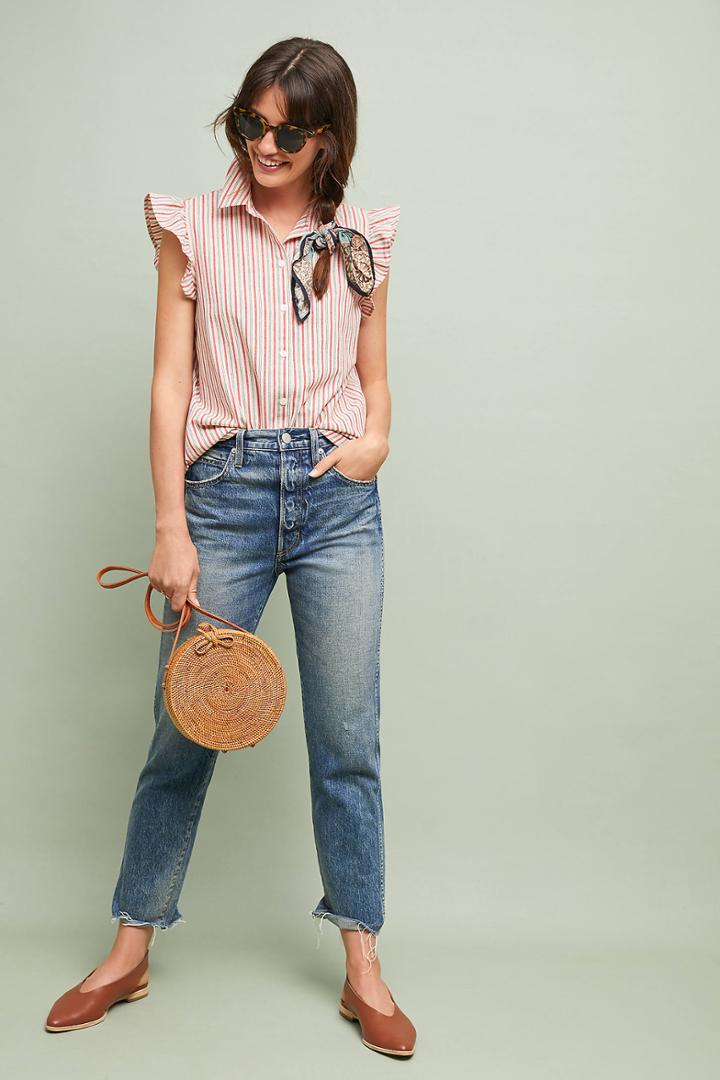 Blue Tassel Lawton Striped Buttondown