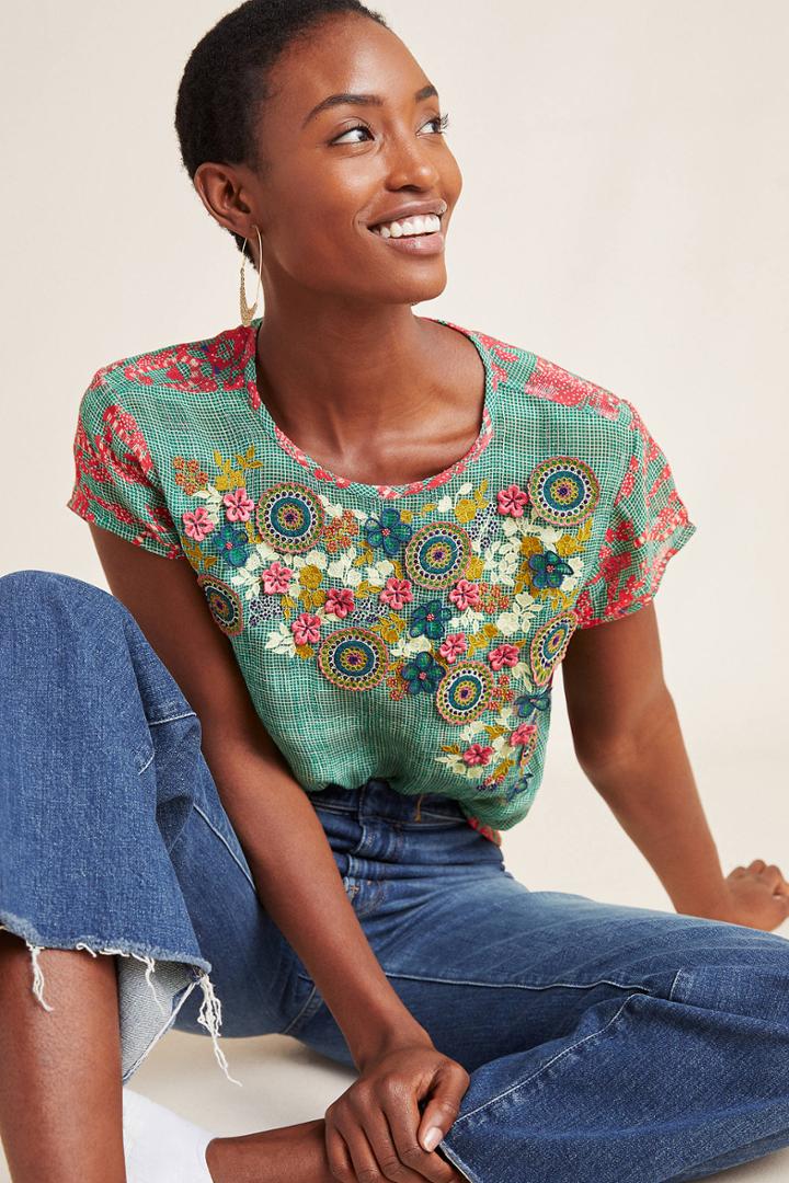Bhanuni By Jyoti Embroidered Mesh Top