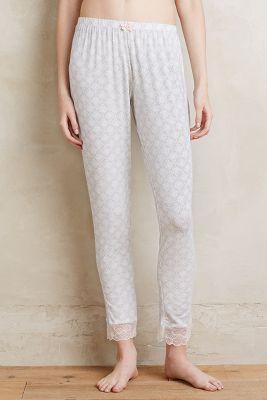 Eberjey Lace-trimmed Sleep Pants Light Grey
