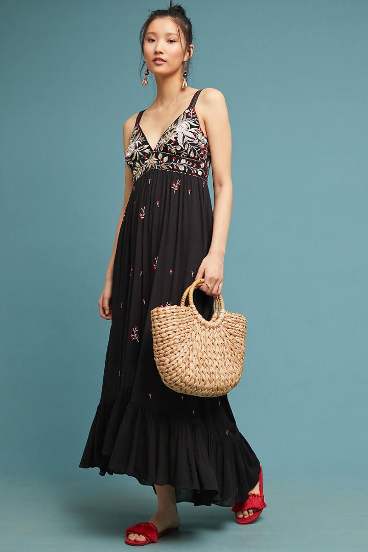Ranna Gill Fiona Embroidered Maxi Dress