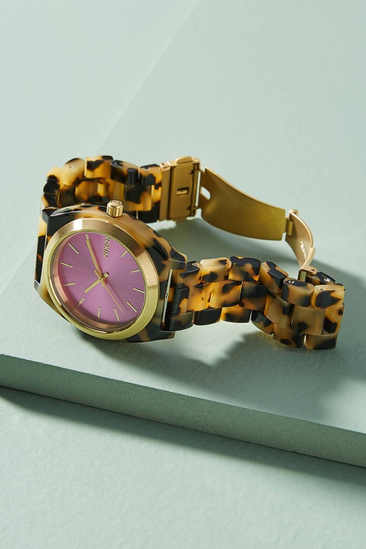 Nixon Pink Tortoise Watch