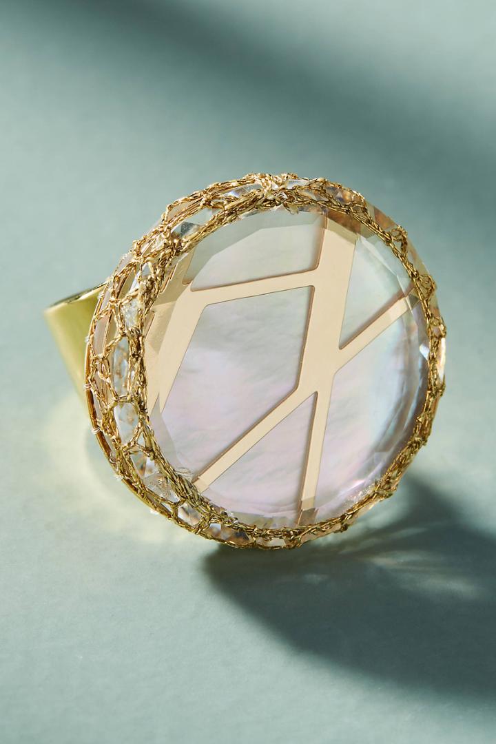 Nocturne Ray Pearl Cocktail Ring