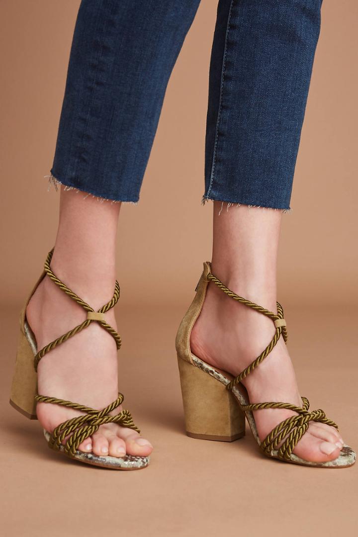 Elysess Rope Lace-up Heeled Sandals
