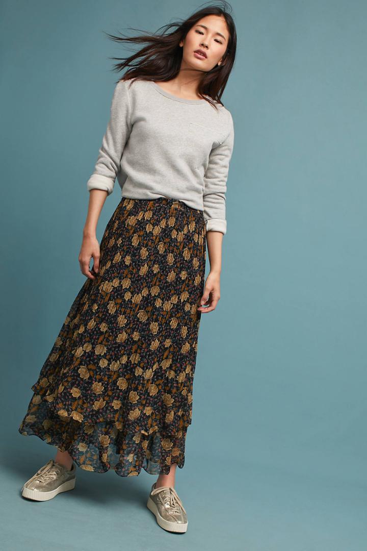 Blue Tassel Darren Floral Skirt