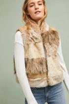 Anthropologie Mixed Faux Fur Vest