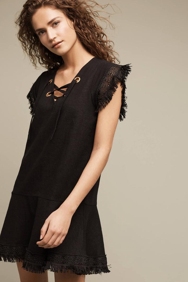 Steele Alexa Lace-up Linen Dress