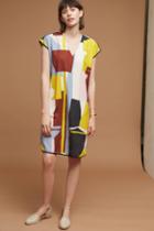 34n 118w Abstract Silk Tunic Dress
