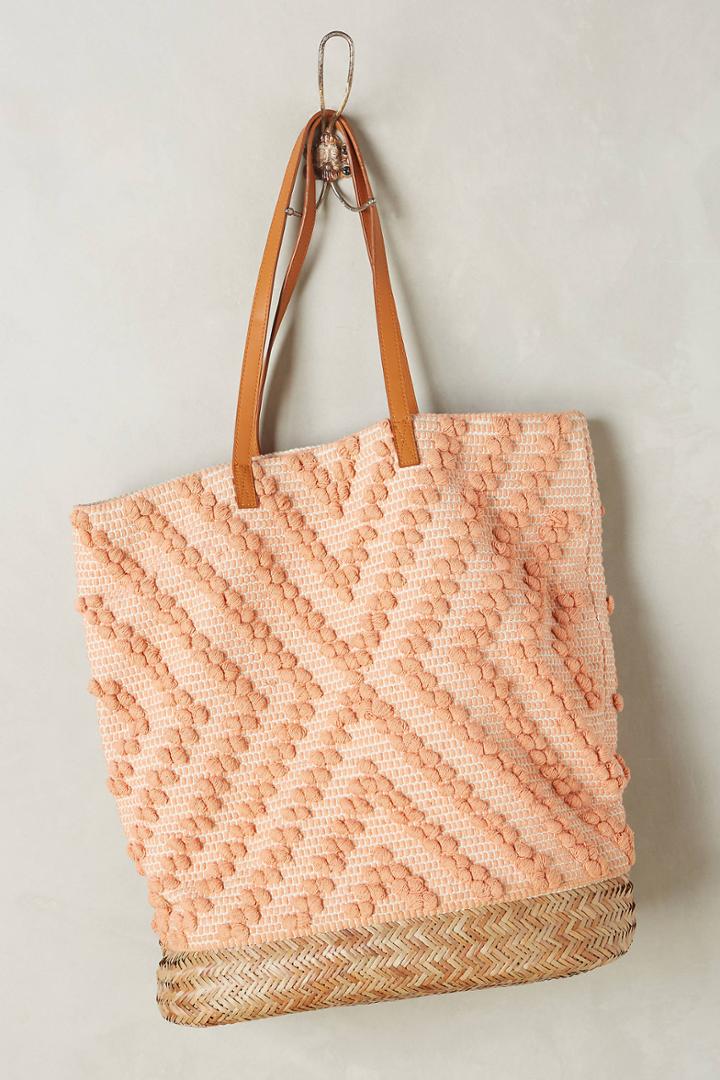 Anthropologie Deka Straw Tote