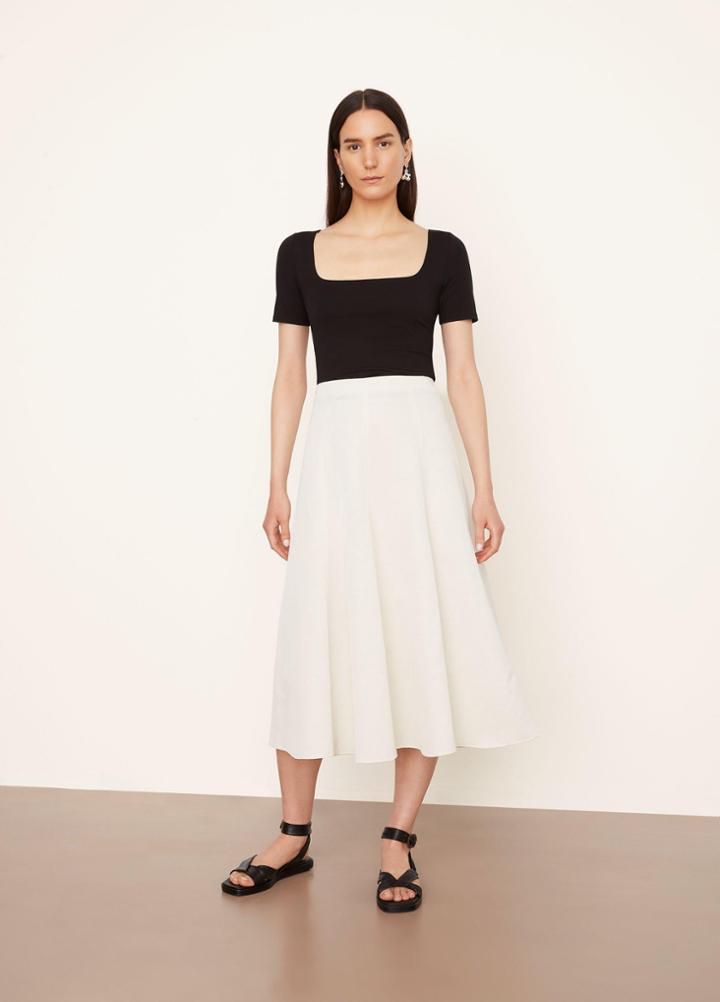 Vince Short Sleeve Square Neck Tee