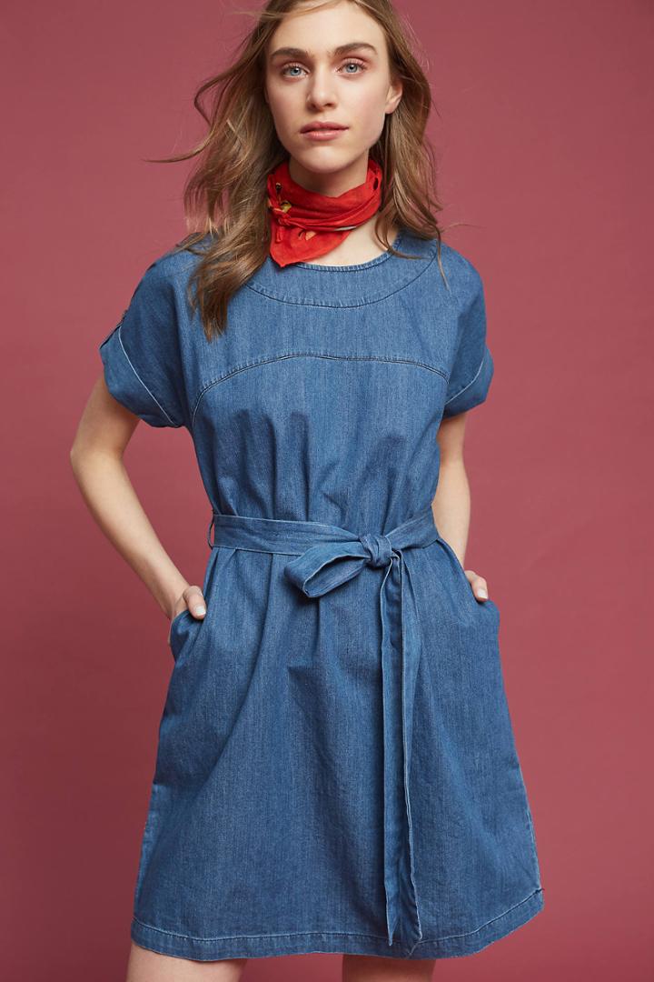 Mo:vint Faded Denim Dress
