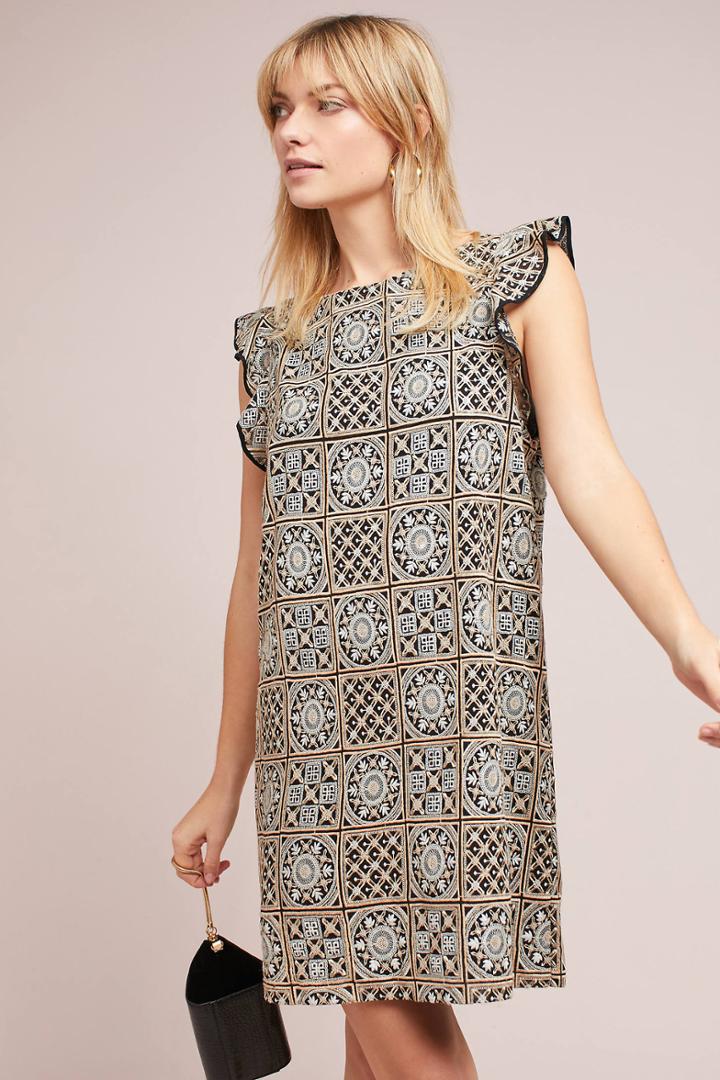 Antik Batik Petite Metallic Tile Dress