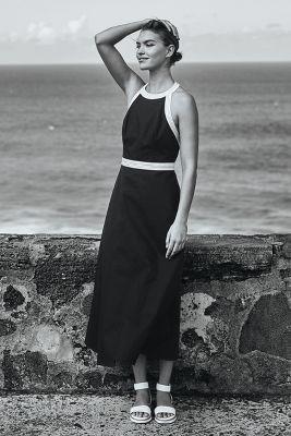 Maeve Two-tone Halter Dress