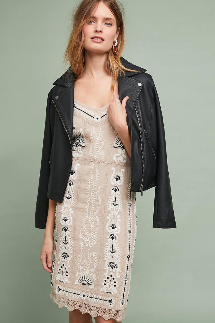Maeve Embroidered Slip Dress