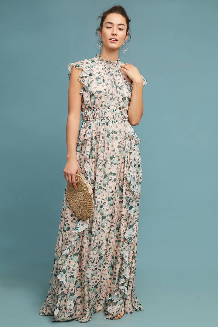 Shoshanna Triana Maxi Silk Dress