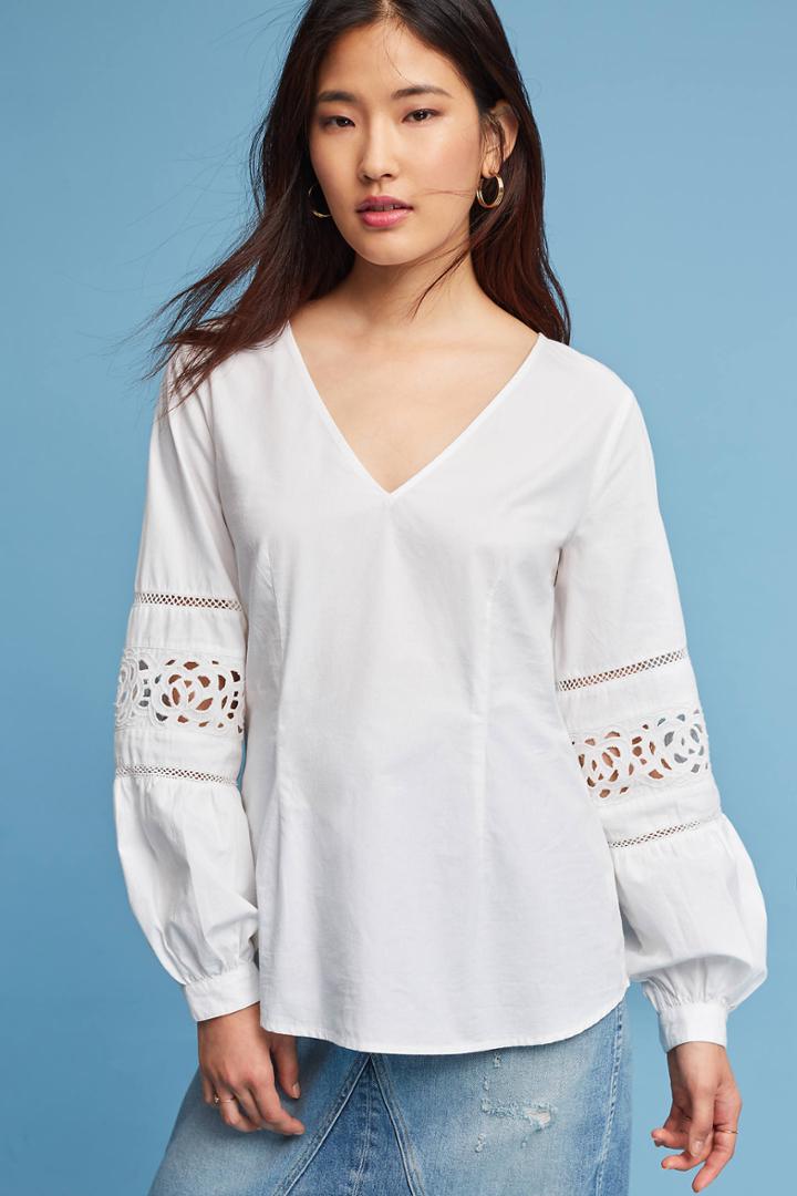 Maeve Lace Cutout Blouse