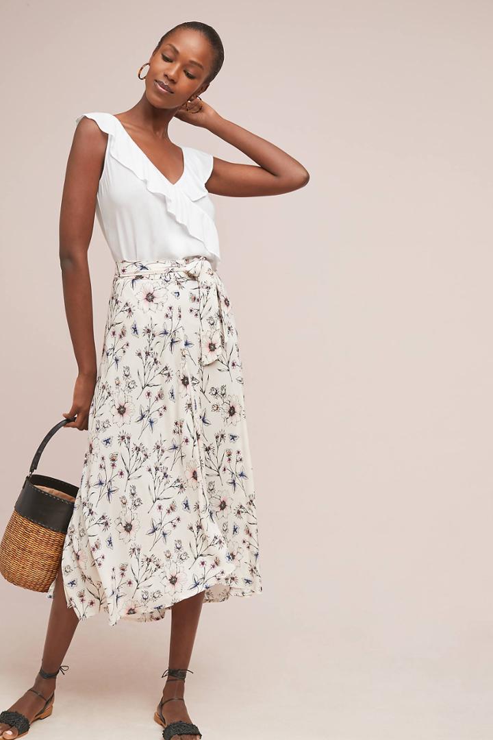 Velvet By Graham & Spencer Butterfly Wrapped Skirt