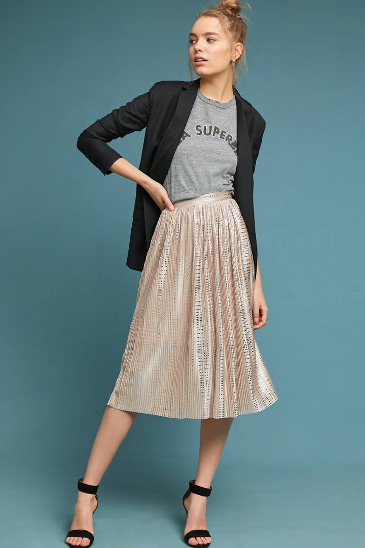 Sabina Musayev Cassia Shine Midi Skirt