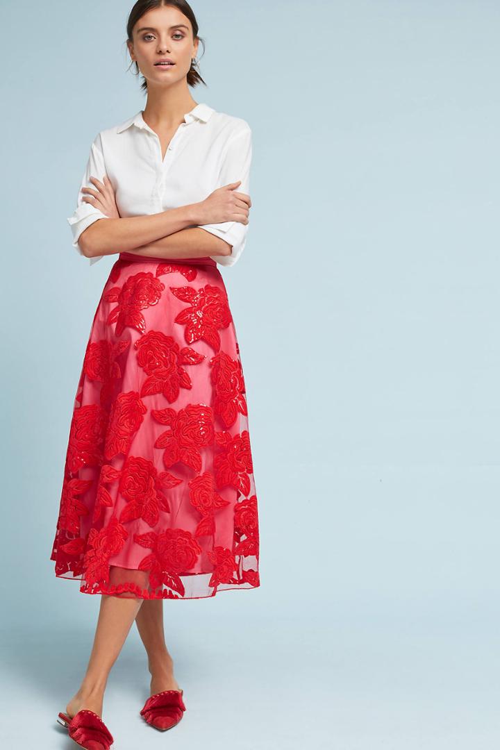 Eva Franco Camellia Lace Skirt
