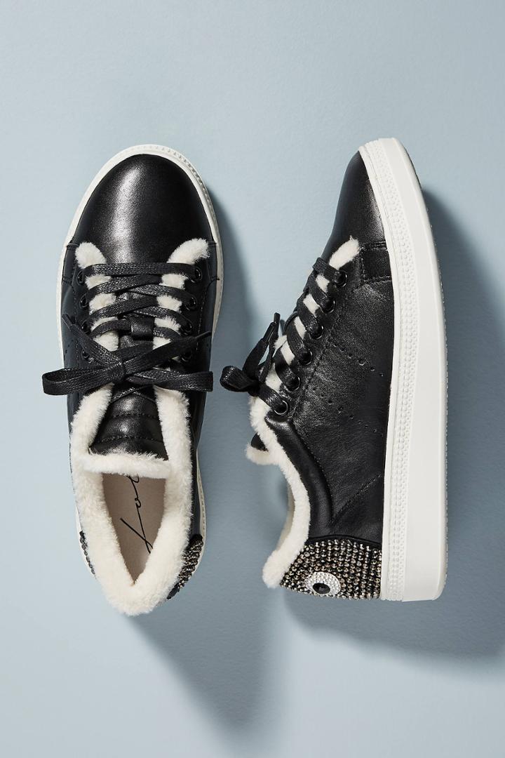 Lola Cruz Eyes Leather Sneakers