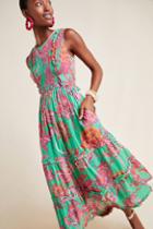 Banjanan Isha Smocked Midi Dress