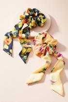 Anthropologie Citrus Blossom Ponytail Holder Set