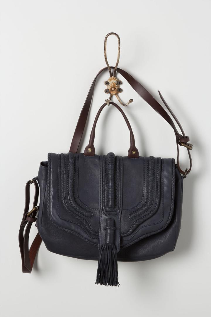 Tasseled Leather Satchel