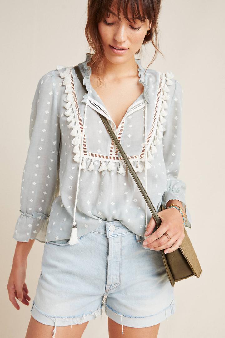 Mother The Proper High-rise Denim Shorts