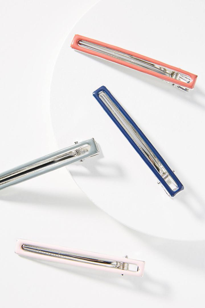 Anthropologie Lesley Rectangle Hair Clip Set