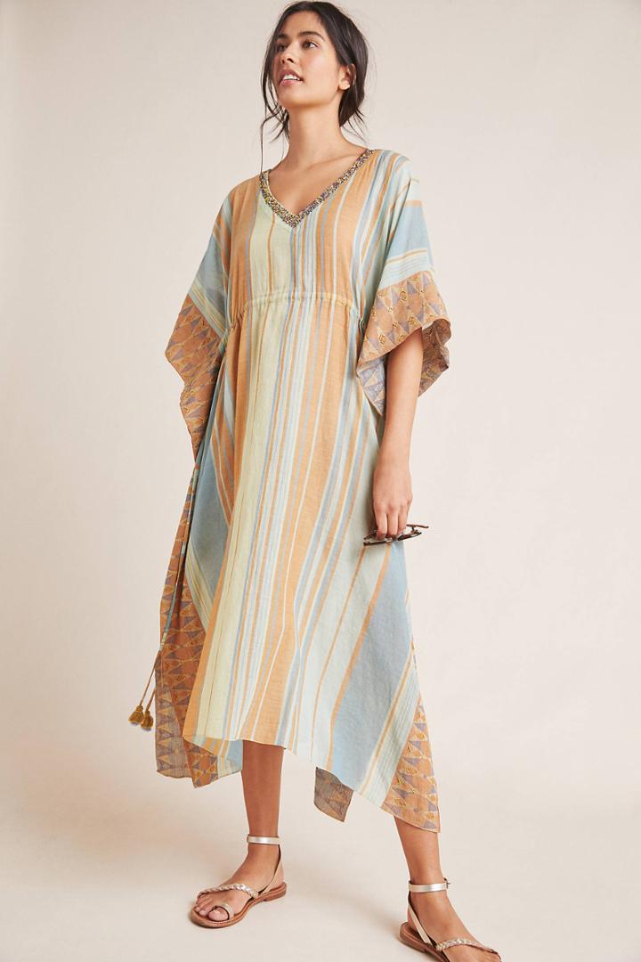 Duet Factory Melody Striped Caftan
