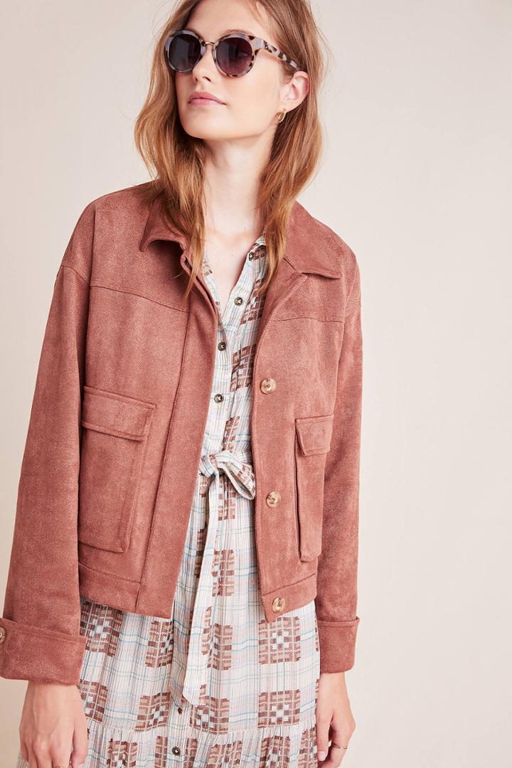 Greylin Violette Sueded Utility Jacket